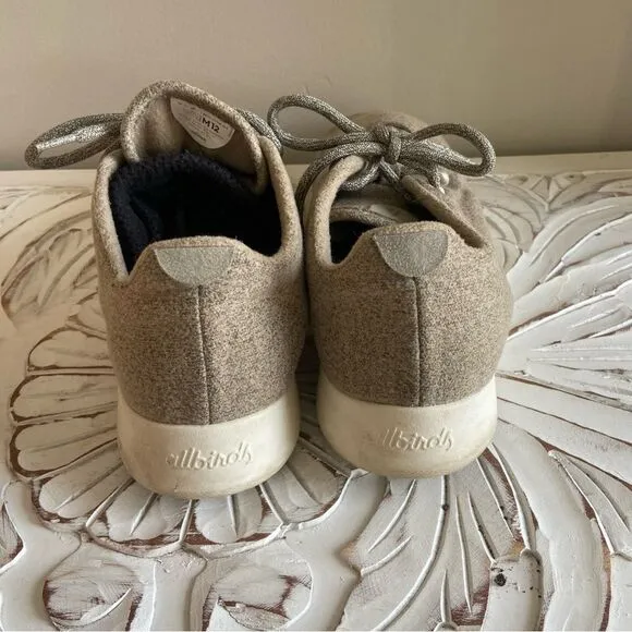 Allbirds Mens Wool Runner Tan Running Shoes Size 12