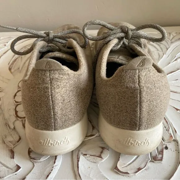 Allbirds Mens Wool Runner Tan Running Shoes Size 12
