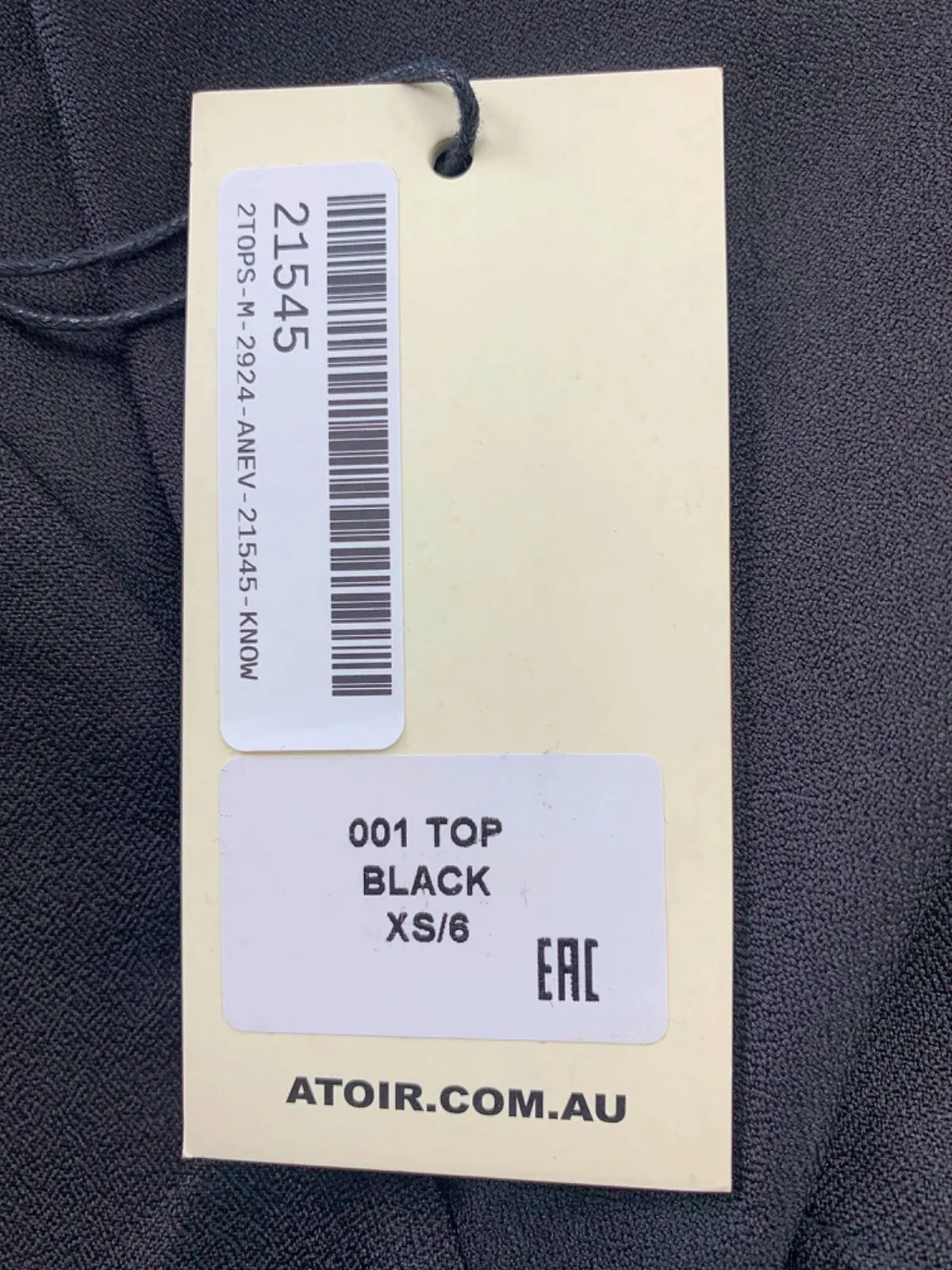 Atoir Black Lara Worthington 001 Top UK XS