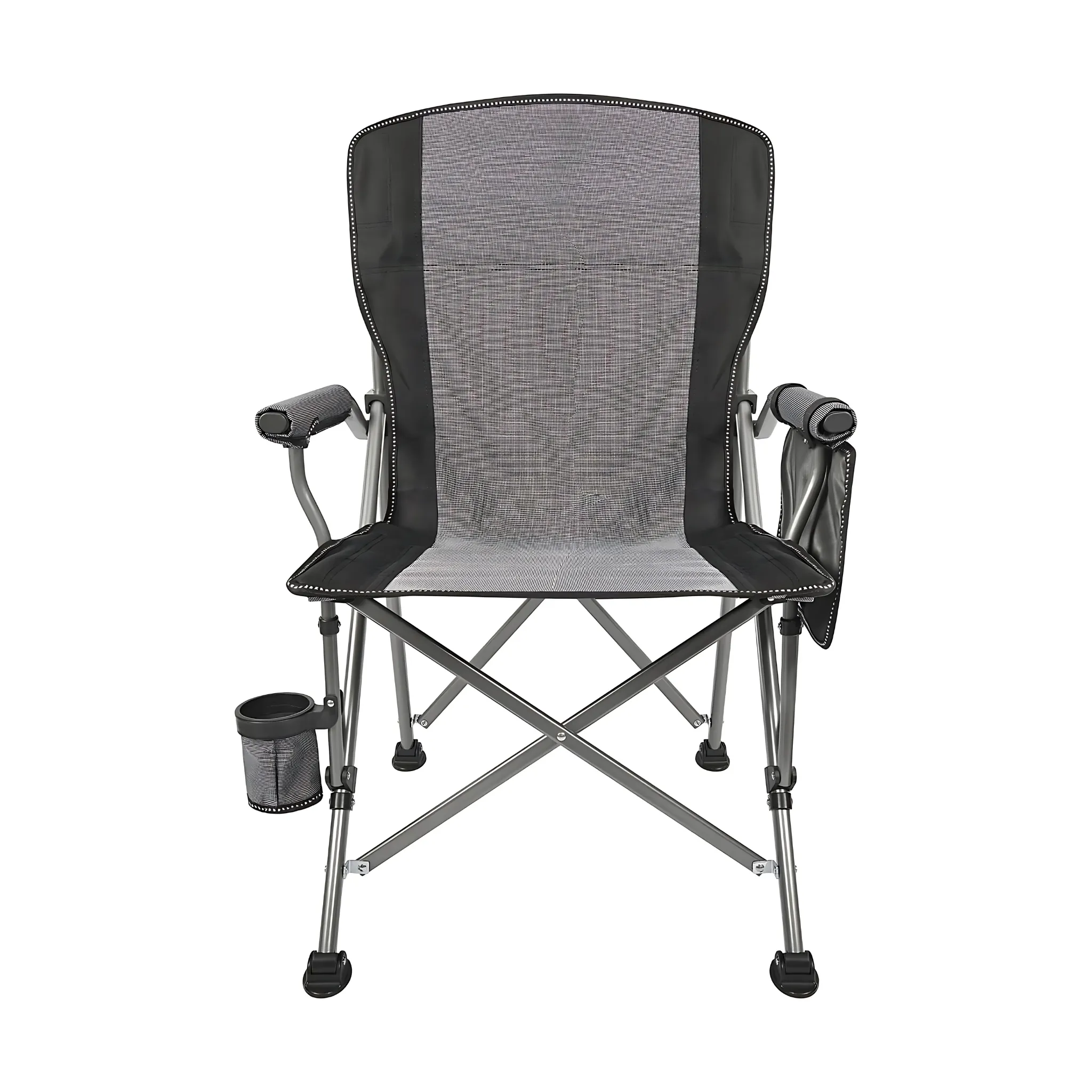 Extra-Large Portable Camping Chair with Canopy Shade Lightweight, Durable, Heavy-Duty Folding Indoor Outdoor Boss Chair