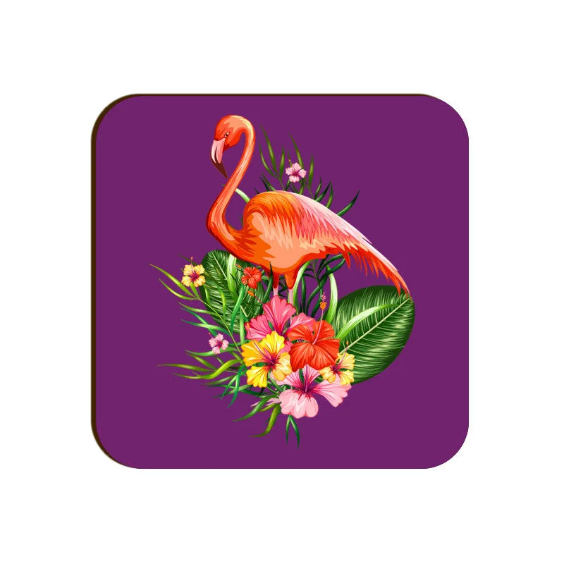 Fashionable Flamingo Square Coaster