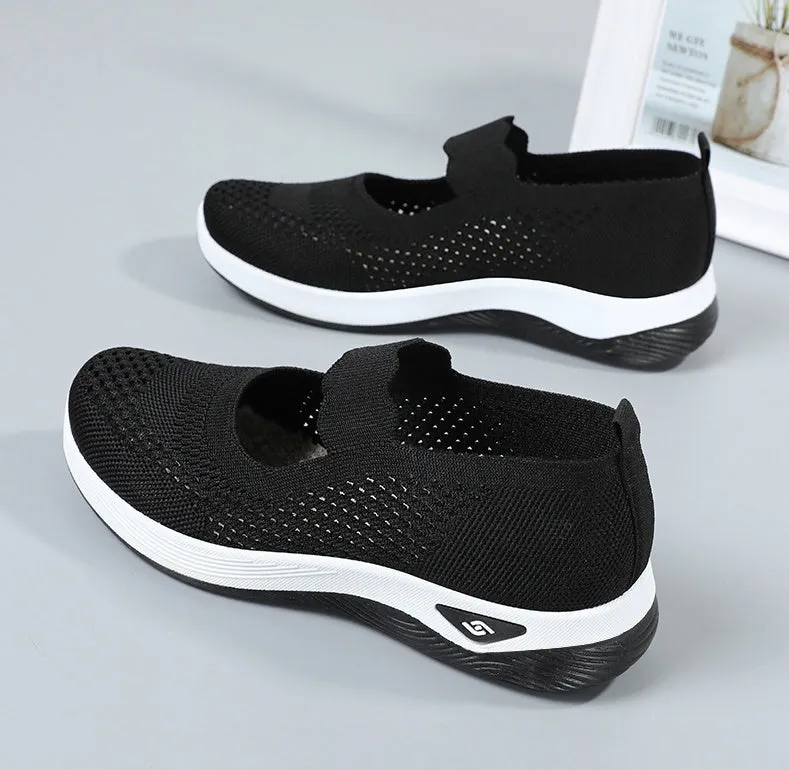 Fashionable Minimalist Women's Sneakers with Solid Circular Pattern Outsole