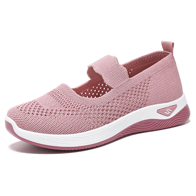 Fashionable Minimalist Women's Sneakers with Solid Circular Pattern Outsole