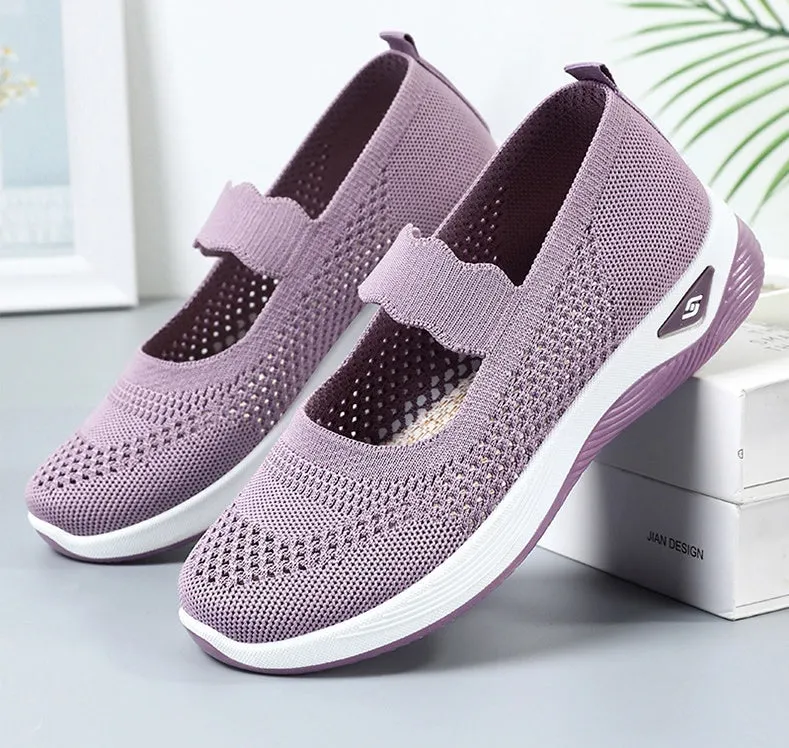 Fashionable Minimalist Women's Sneakers with Solid Circular Pattern Outsole