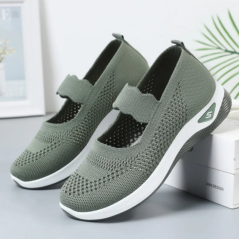 Fashionable Minimalist Women's Sneakers with Solid Circular Pattern Outsole