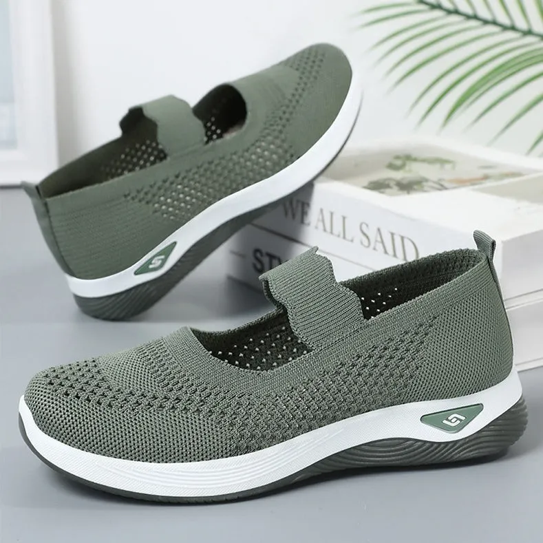 Fashionable Minimalist Women's Sneakers with Solid Circular Pattern Outsole