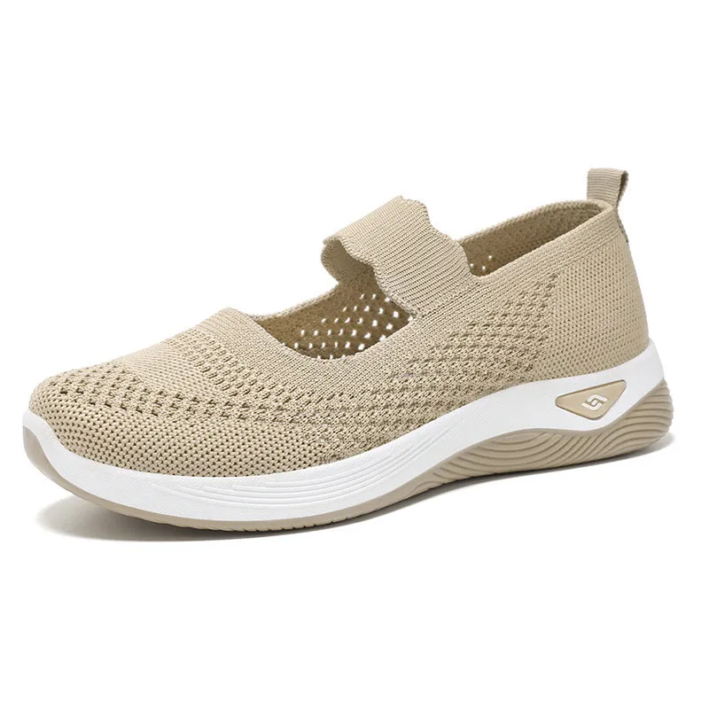 Fashionable Minimalist Women's Sneakers with Solid Circular Pattern Outsole