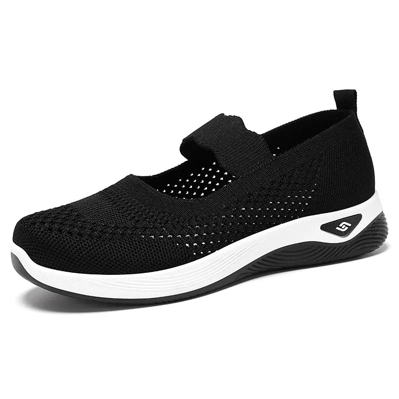 Fashionable Minimalist Women's Sneakers with Solid Circular Pattern Outsole