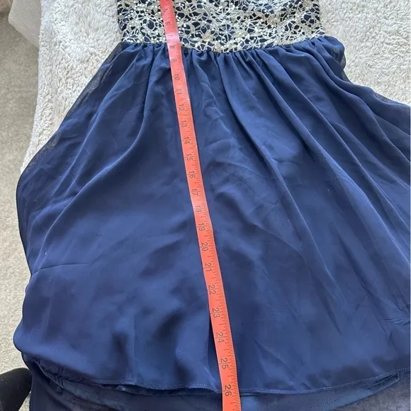 GB Gianni Bini Navy Blue Formal Dress, Small, High-Low Hem, Hoco, prom, formal
