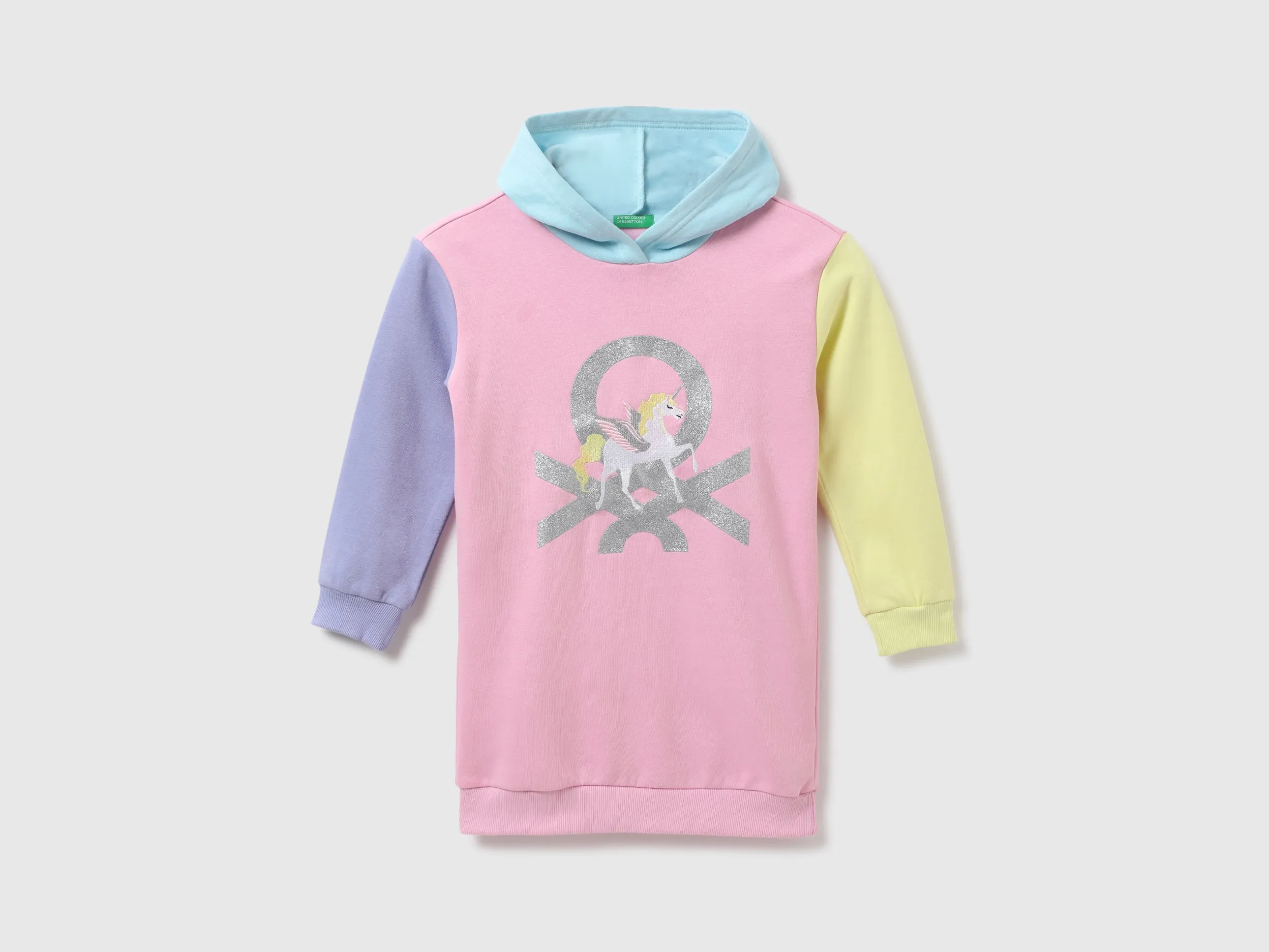 Girls Colorblock Hooded Neck Sweatshirt