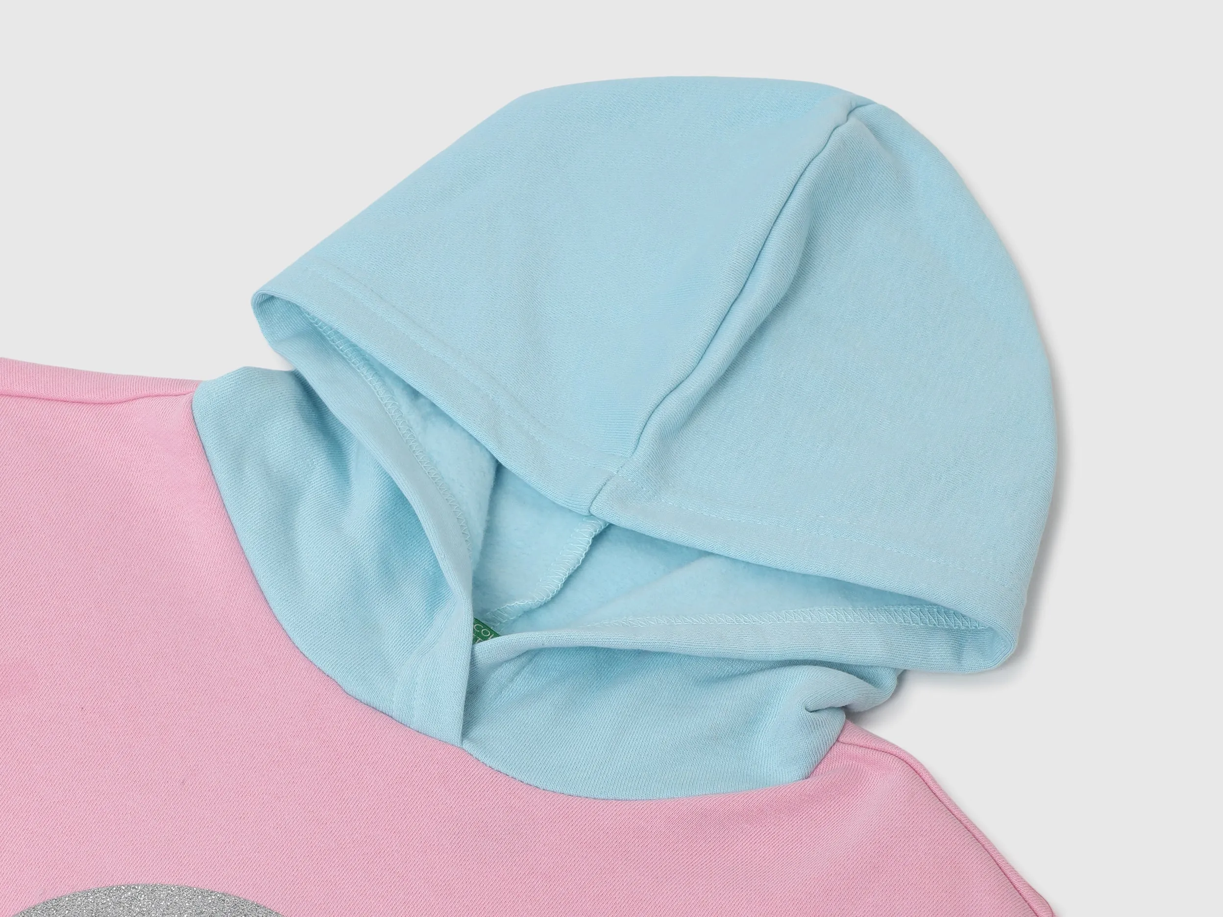 Girls Colorblock Hooded Neck Sweatshirt