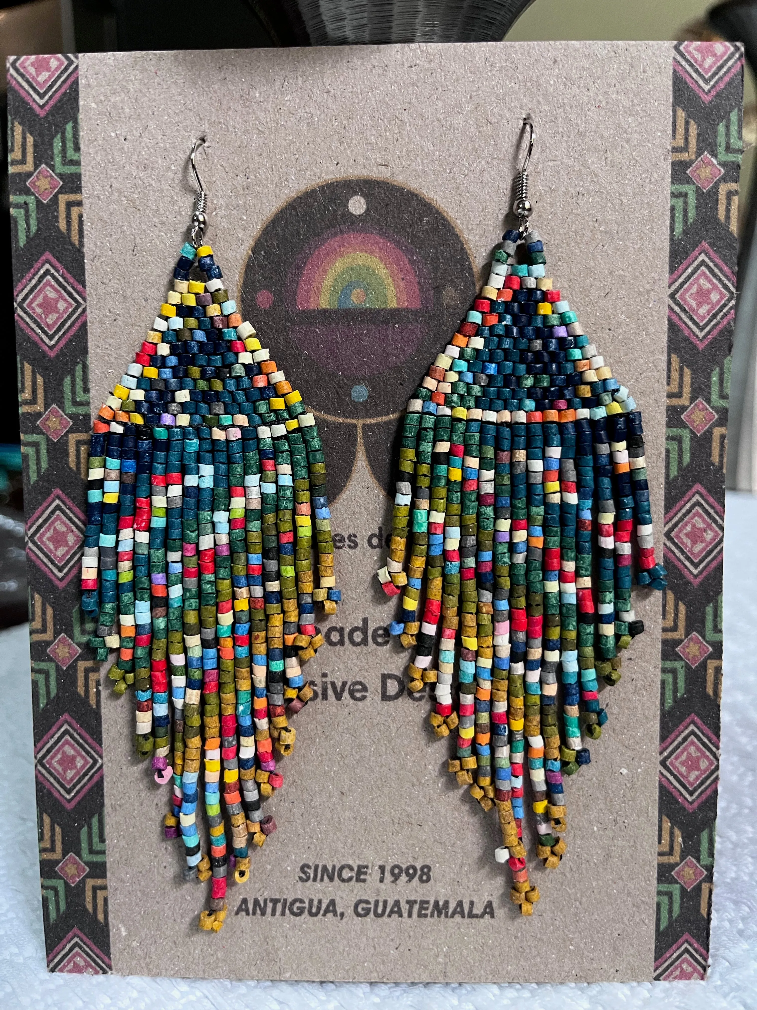 Lightweight Statement Earrings Handmade Ceramic Beads