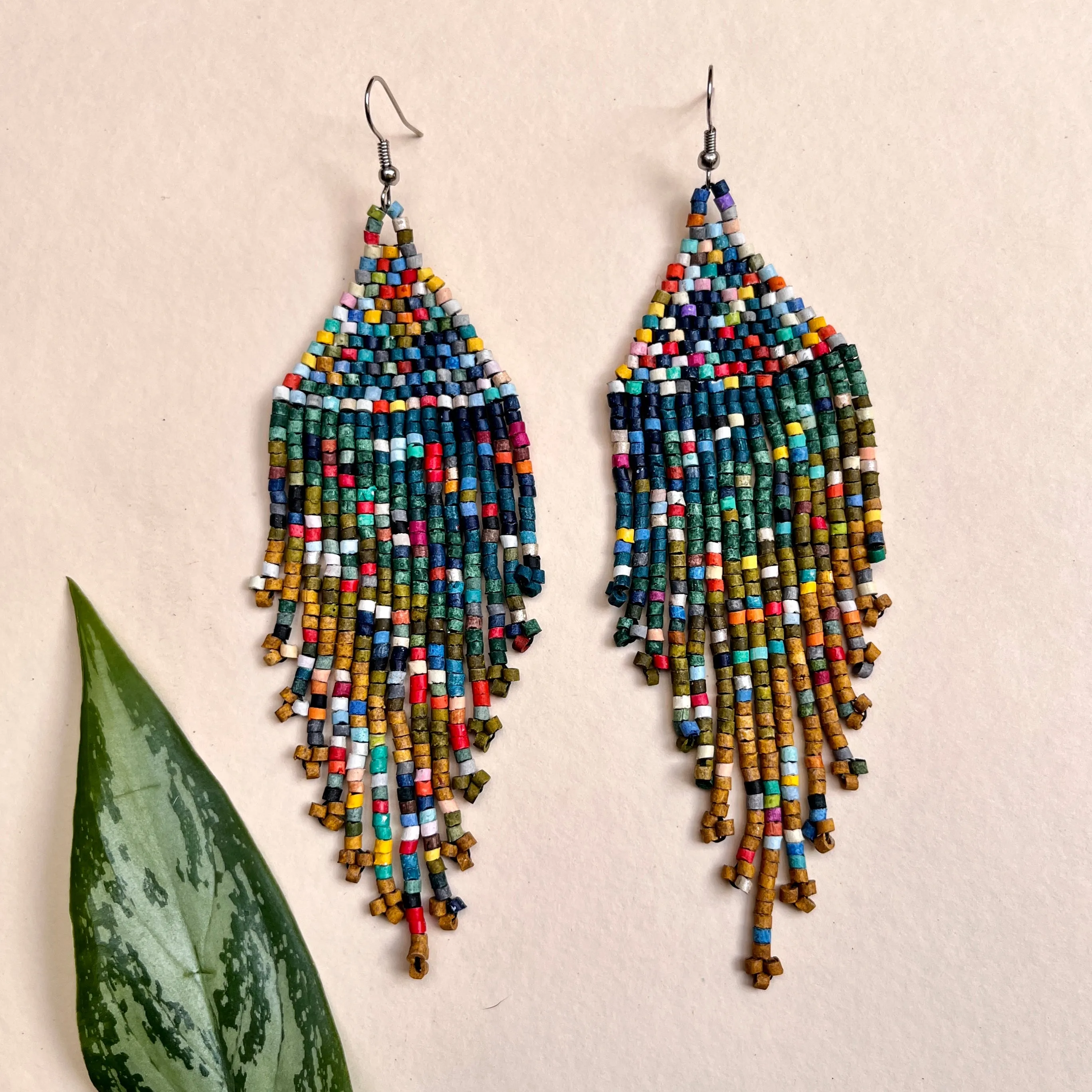 Lightweight Statement Earrings Handmade Ceramic Beads