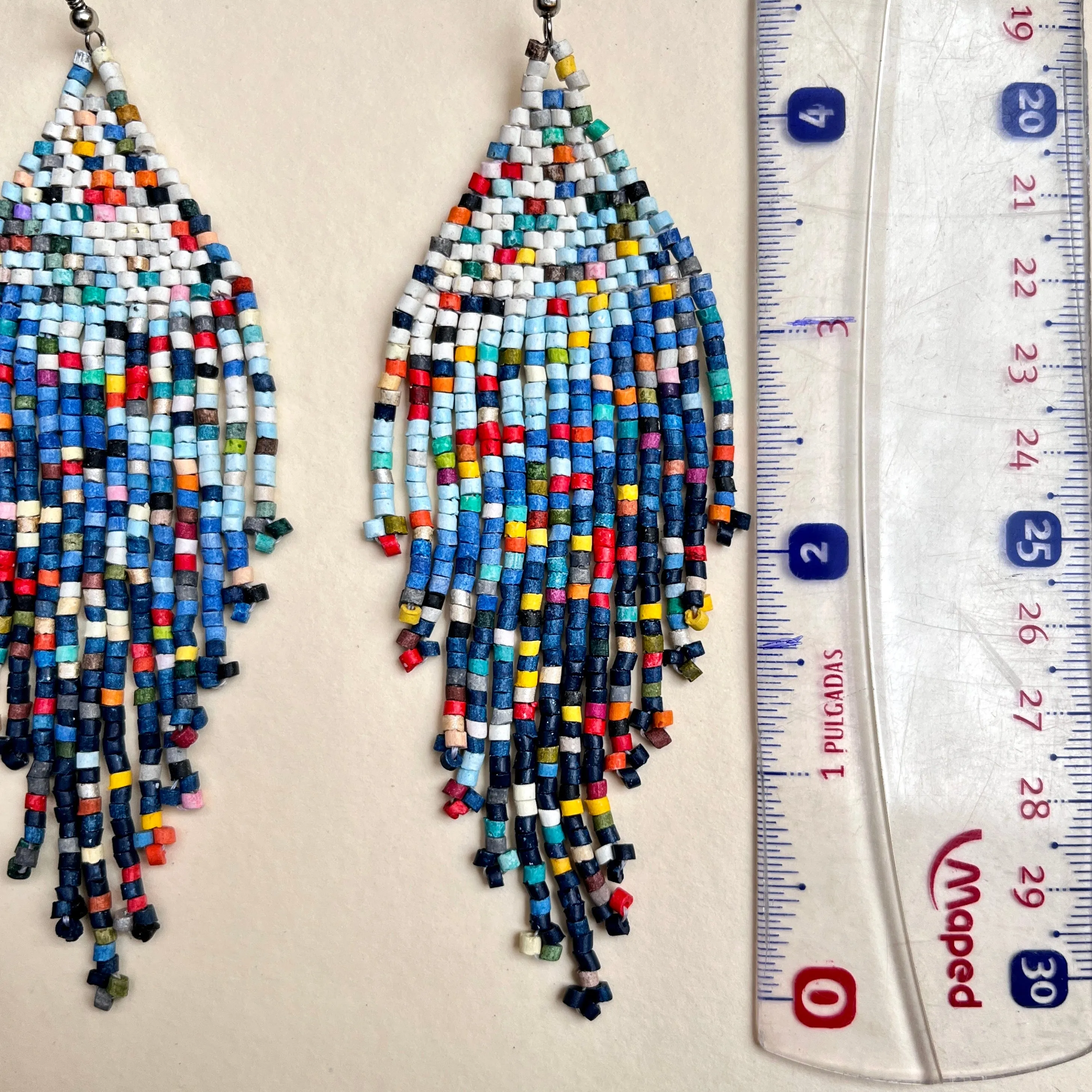 Lightweight Statement Earrings Handmade Ceramic Beads