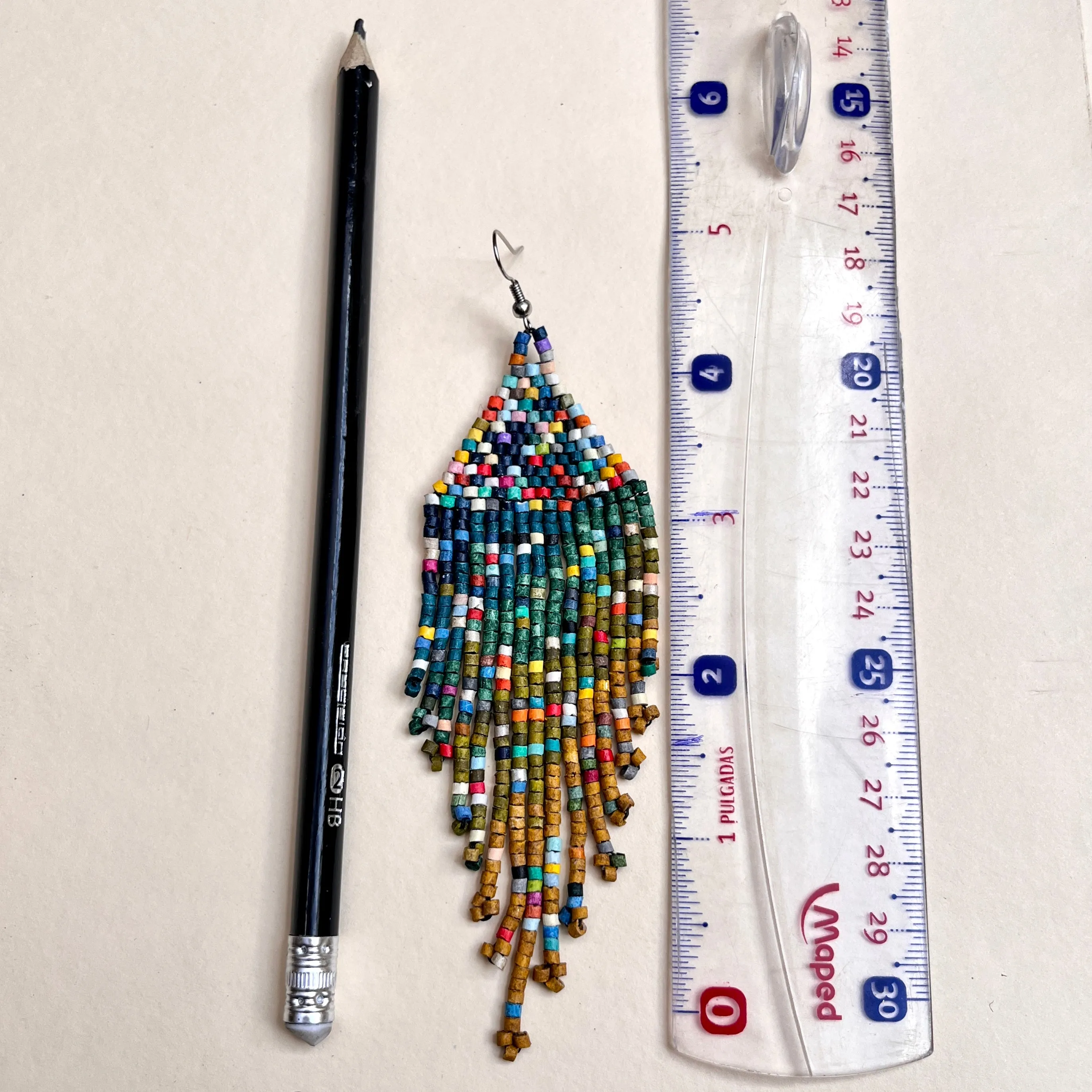 Lightweight Statement Earrings Handmade Ceramic Beads