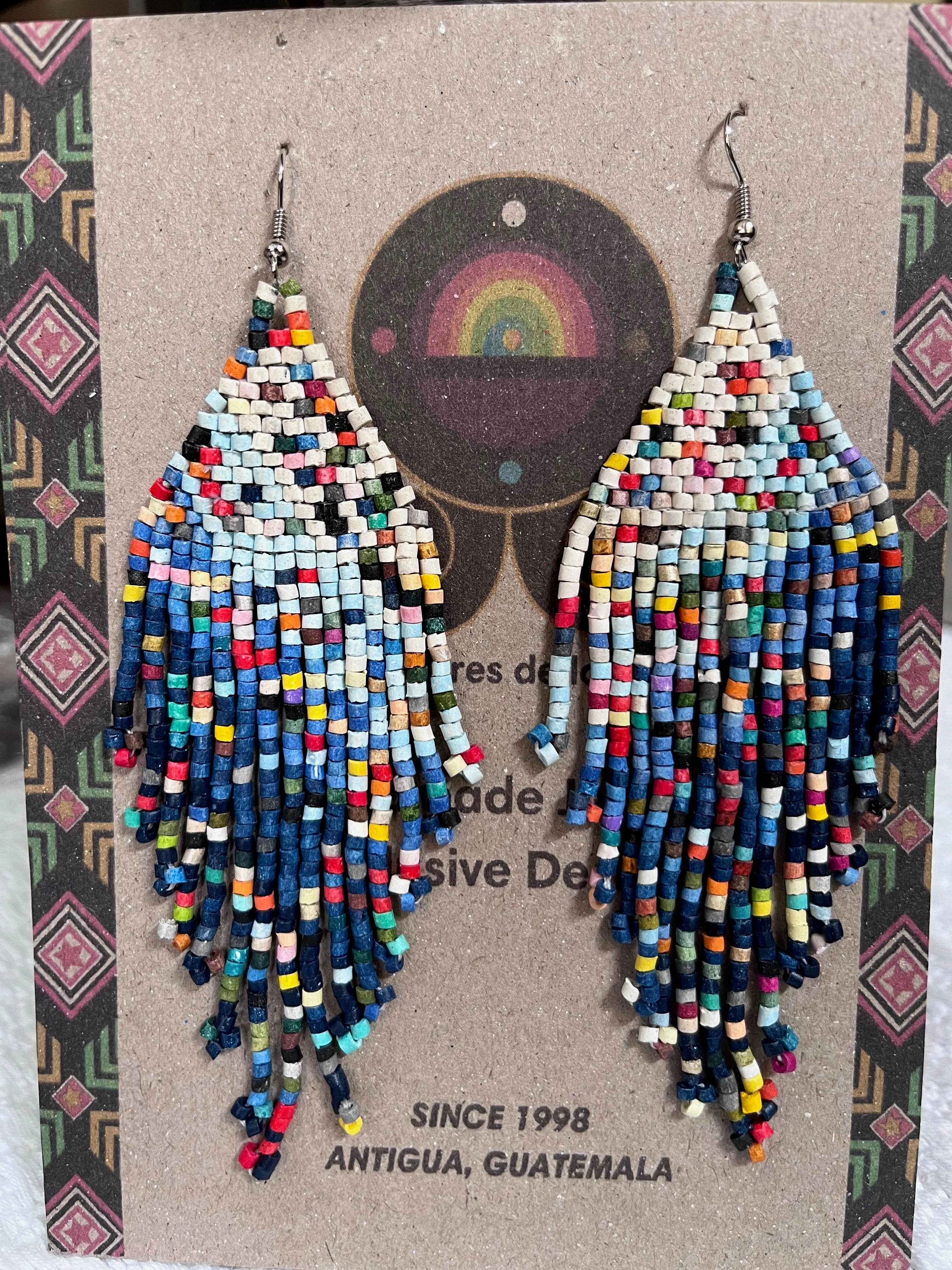 Lightweight Statement Earrings Handmade Ceramic Beads