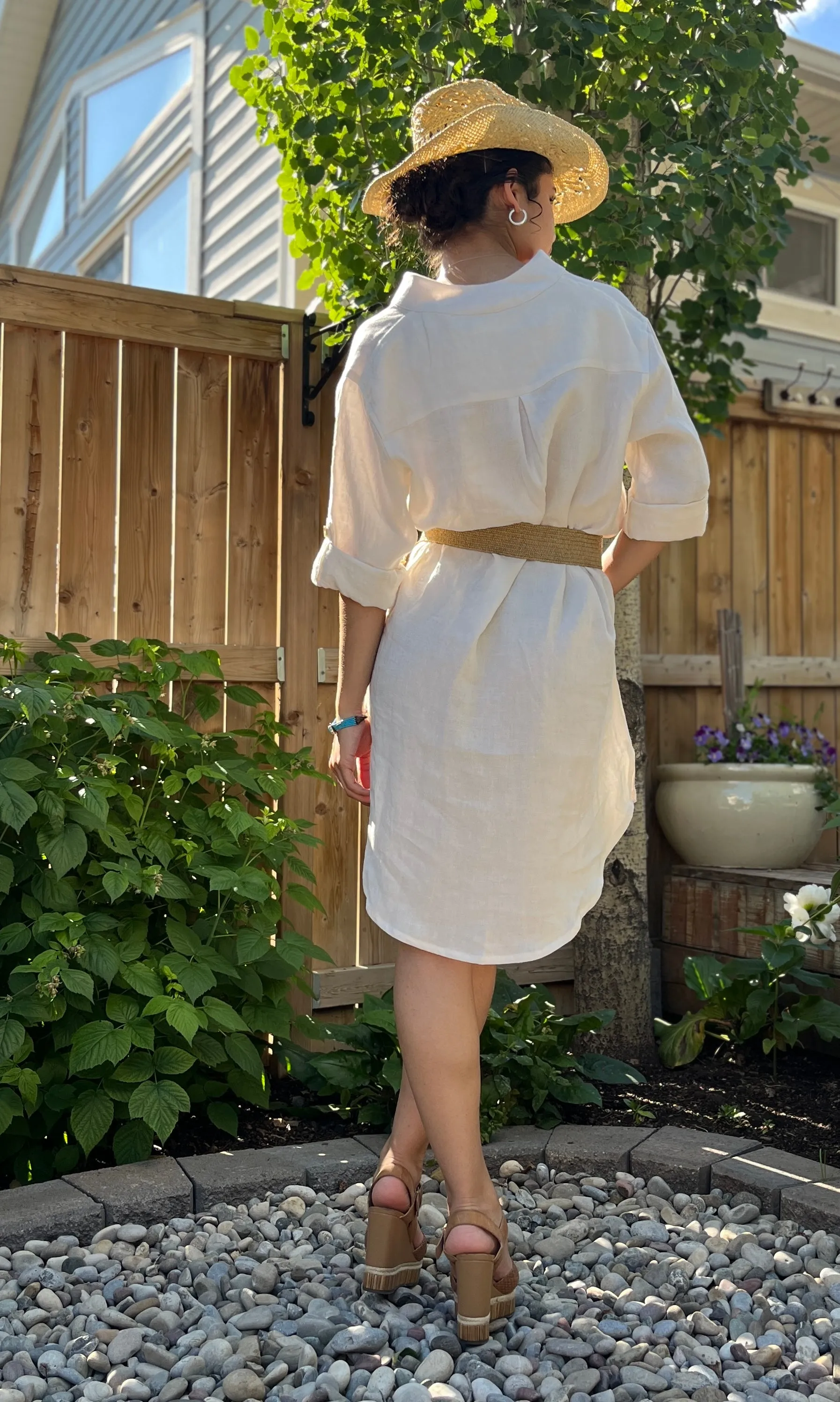 Linen Shirt Dress (Short Version)