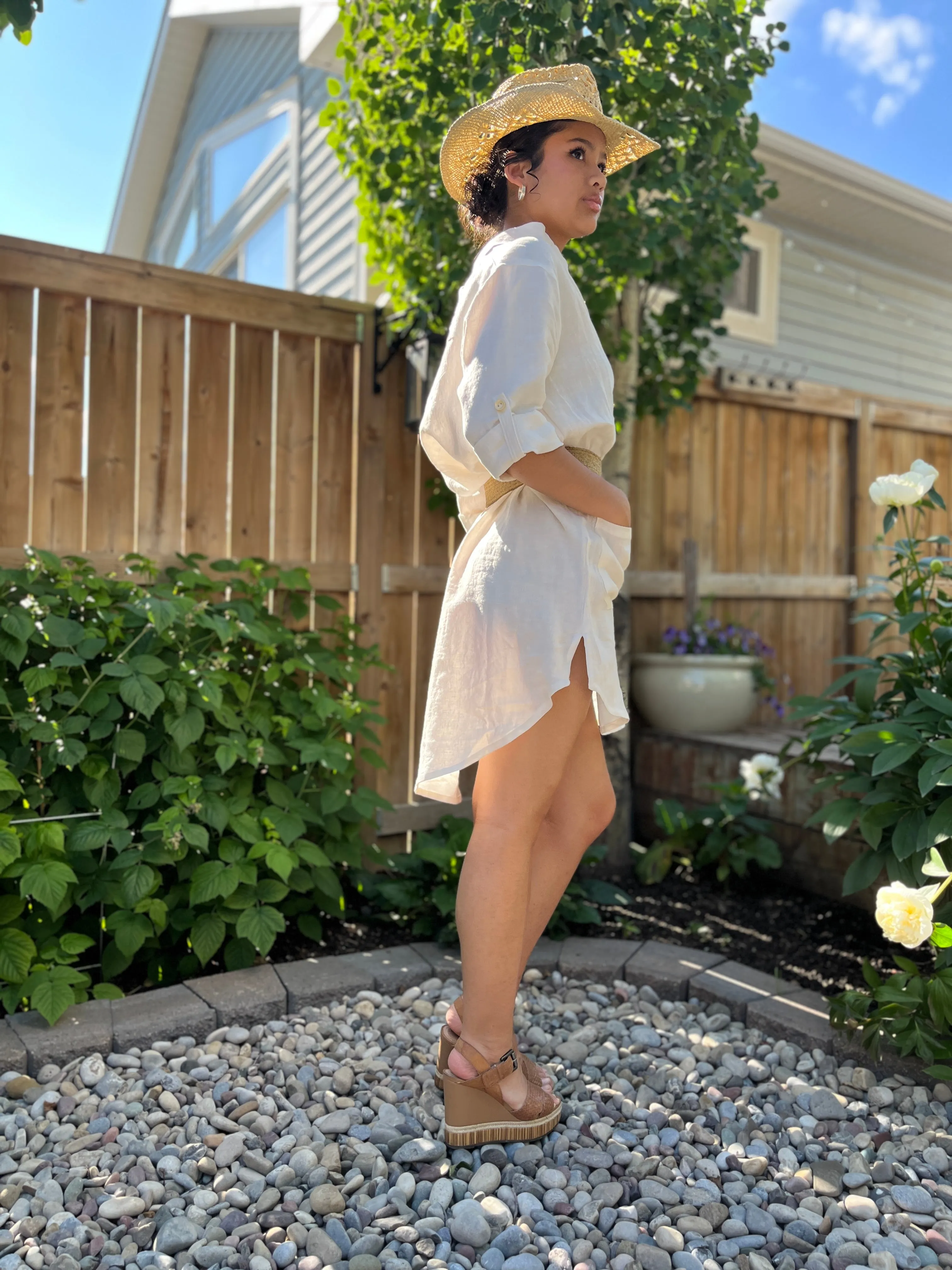 Linen Shirt Dress (Short Version)