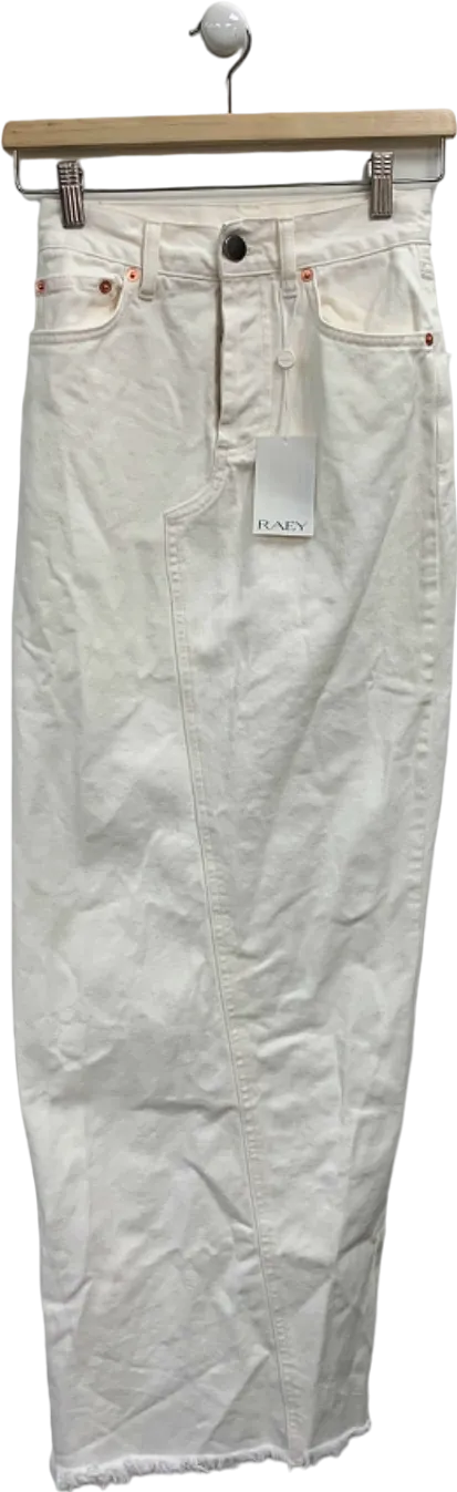 Raey White Long Skirt UK 4