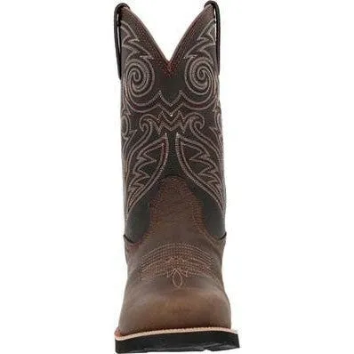 Rocky Men's Monocrepe 12" Steel Toe WP Western Boot -Chocolate- RKW0434