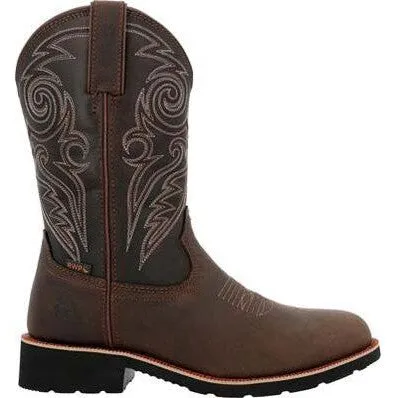 Rocky Men's Monocrepe 12" Steel Toe WP Western Boot -Chocolate- RKW0434