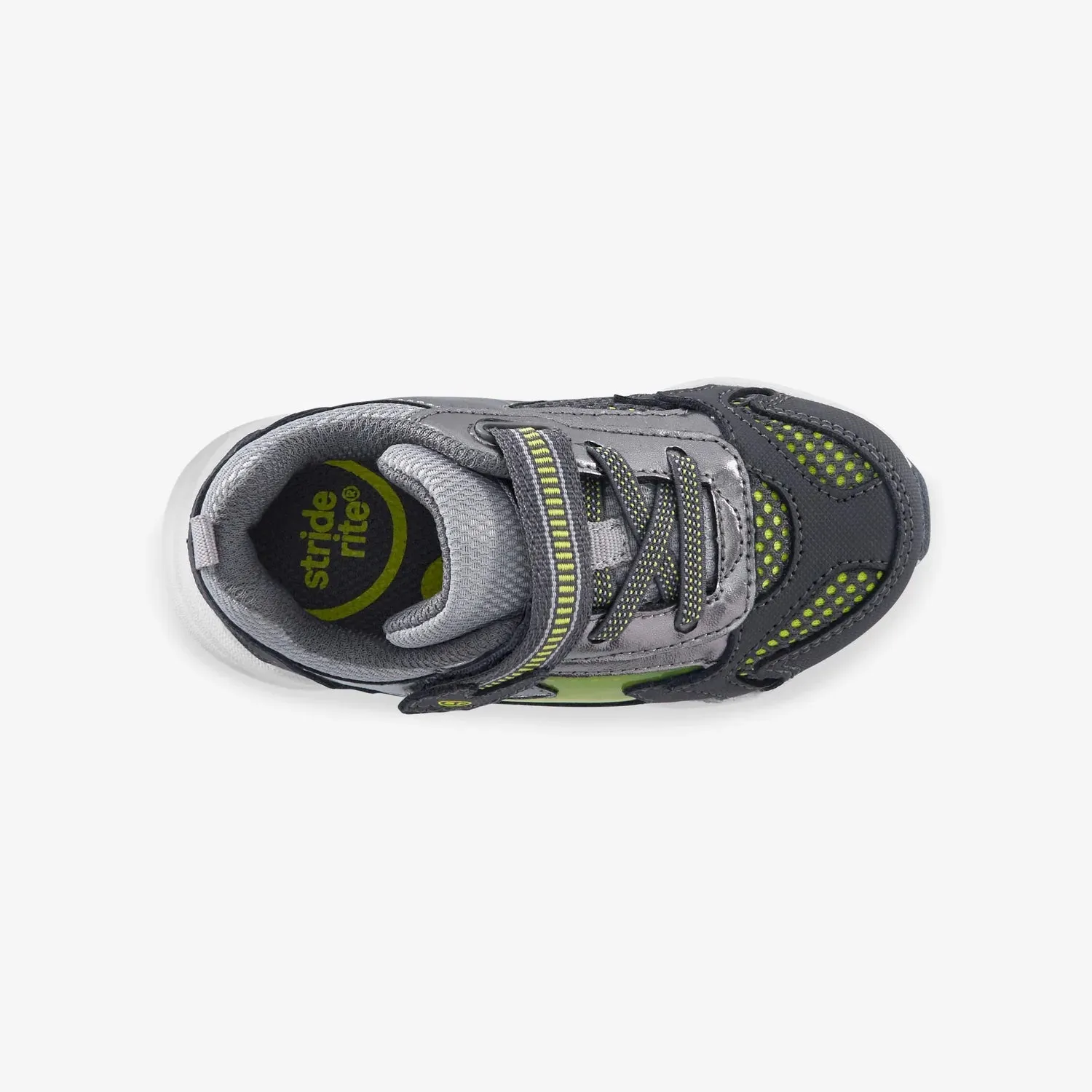 Stride Rite Light-Up Zips Cosmic Sneaker - Grey/Neon