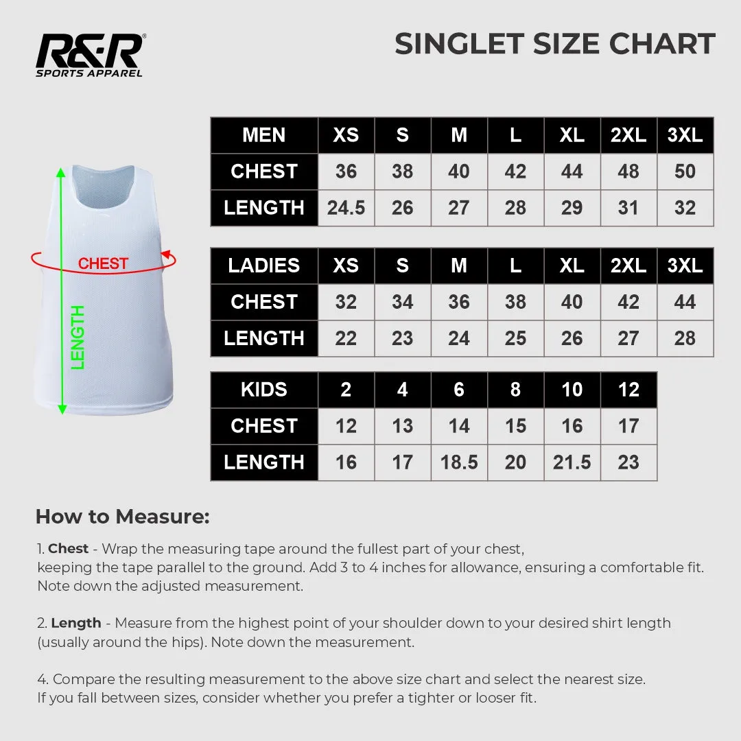 Wavestripes Neon Running Singlet