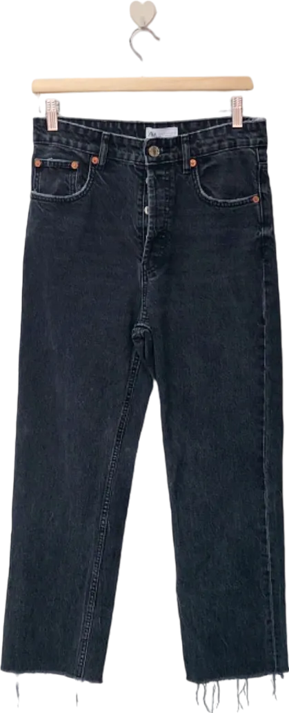 Zara Black Straight Leg Jeans UK 10